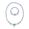 Poppy Pink Ice Bue Princess Stretch Pearl Beaded Necklace