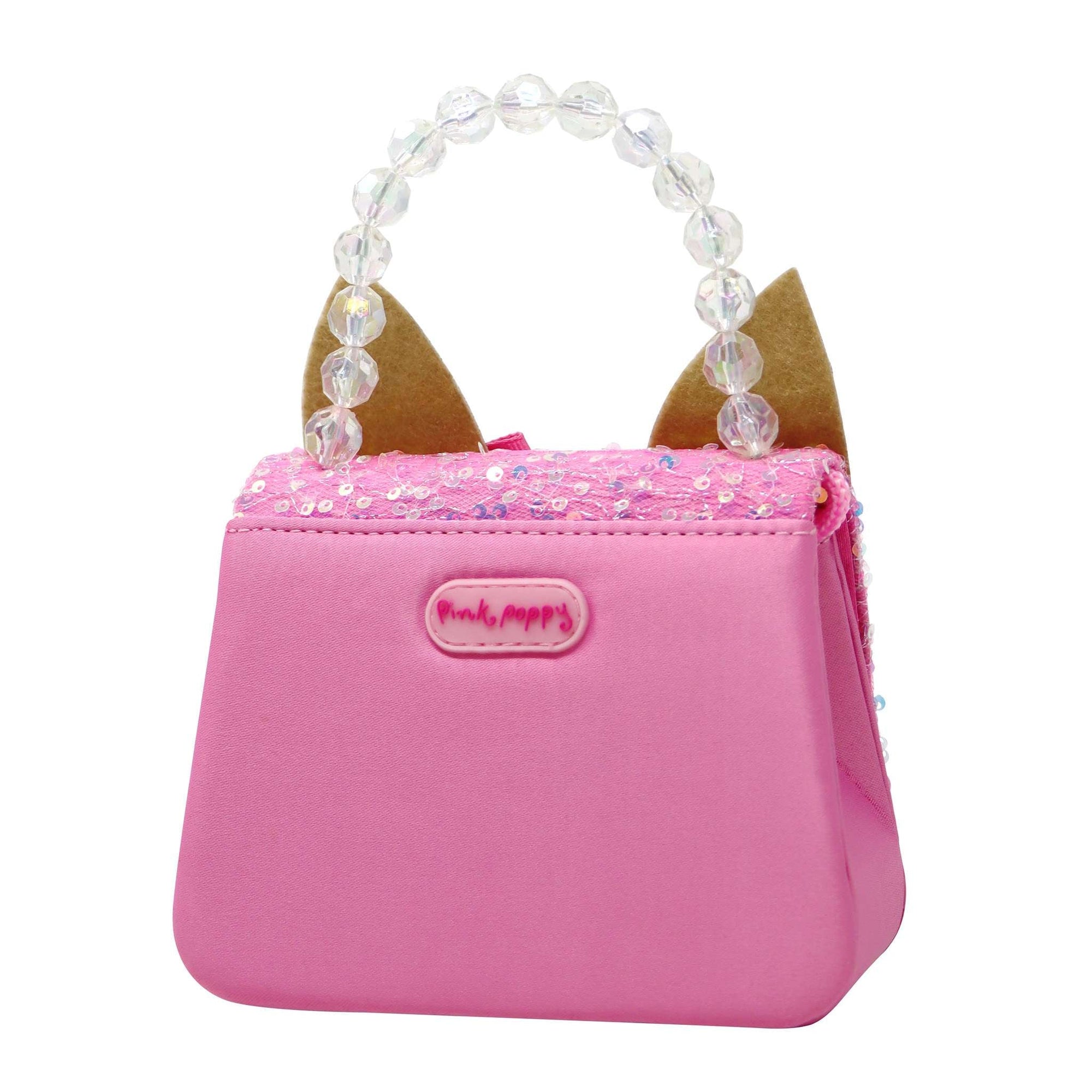 Pink Poppy Easter Sparkly Sequin Handbag
