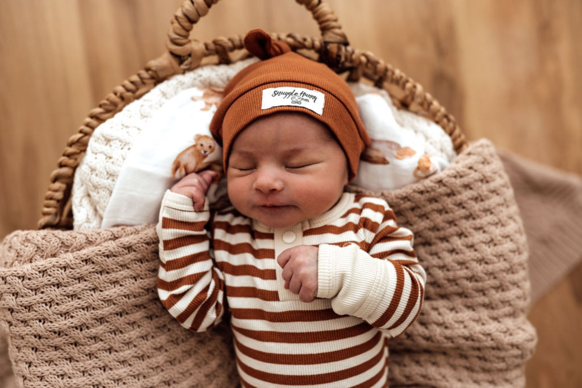 BISCUIT STRIPE - Snuggle Hunny Growsuit -