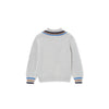 Milky Funnel Tipping Knit Jumper -  Grey Marle