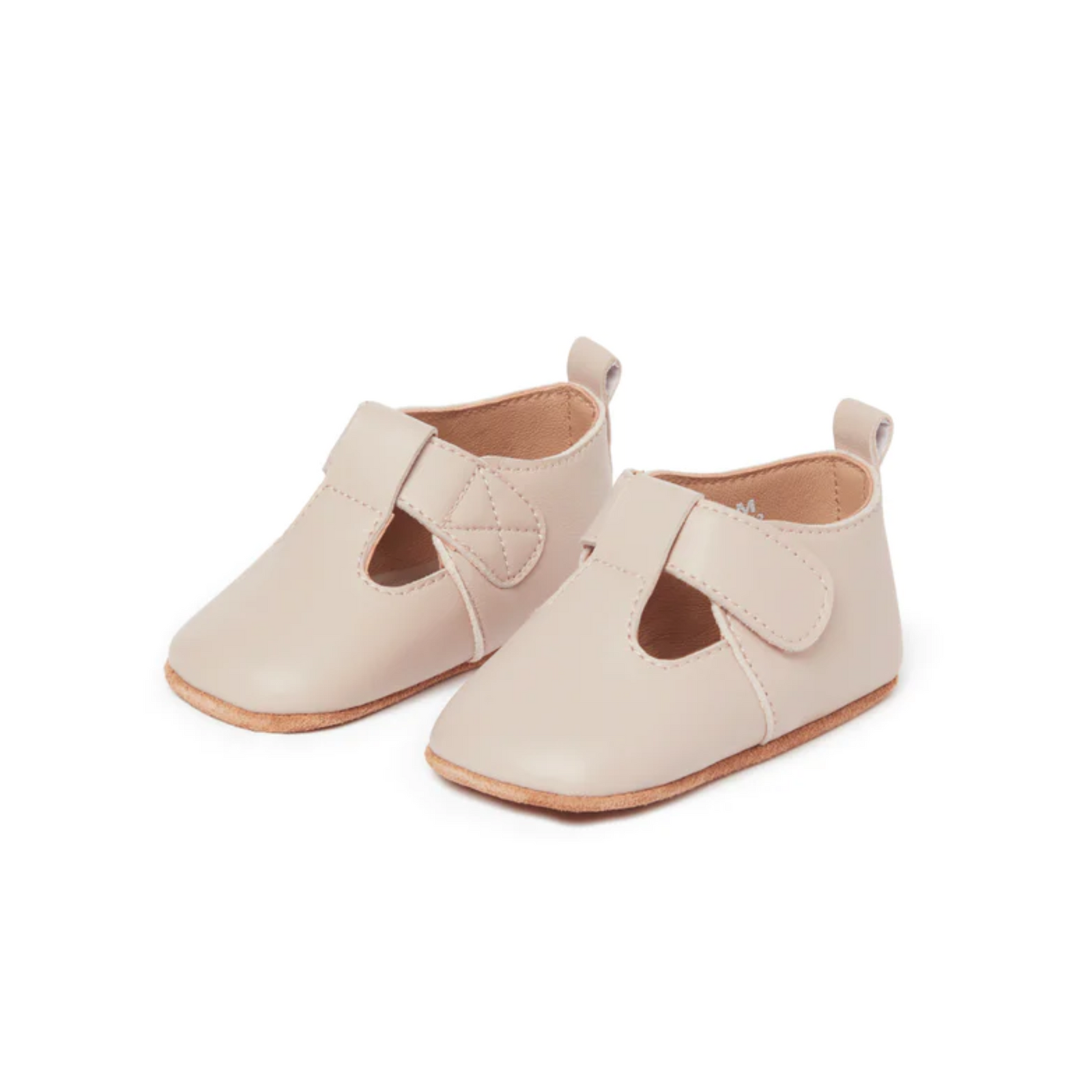 Purebaby Leather T-Bars  Shoes - Blush