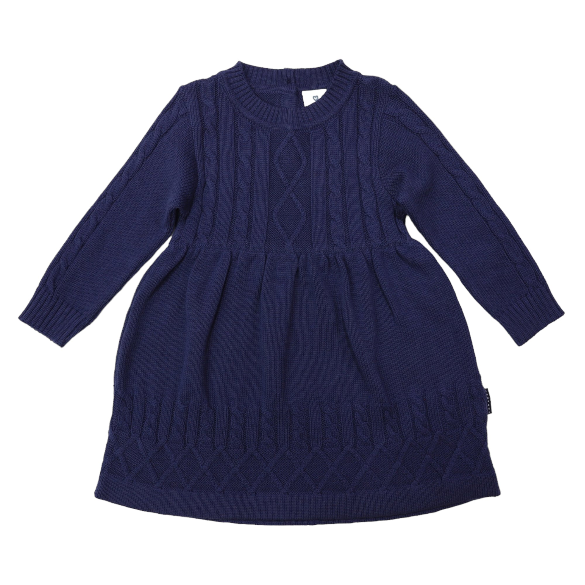 Korango Textured Knit Dress - Navy