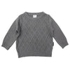 Korango Pattern Knit Sweater - Charcoal