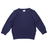 Korango Pattern Knit Sweater - Navy