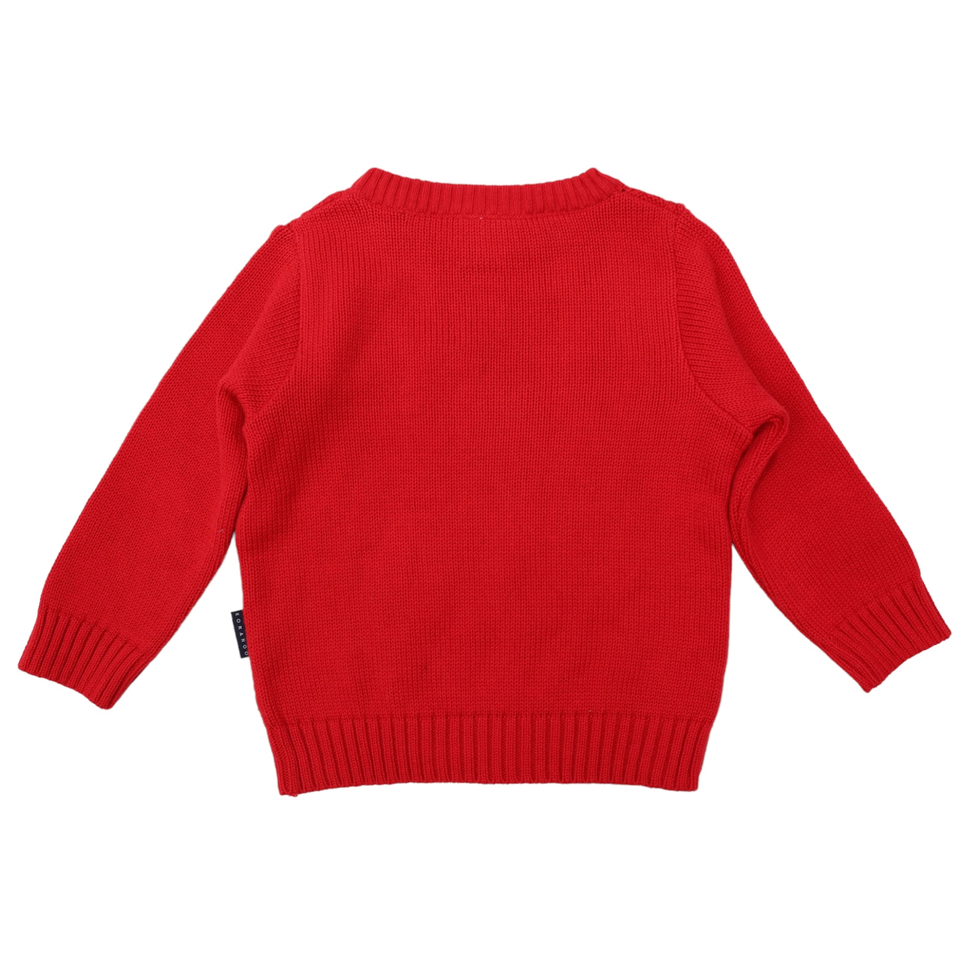 Korango Pattern Knit Sweater - Red