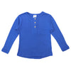Korango Soft Cotton Modal Henley Top - Victoria Blue