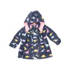 Korango Girl Dino Colour Change Raincoat - Navy