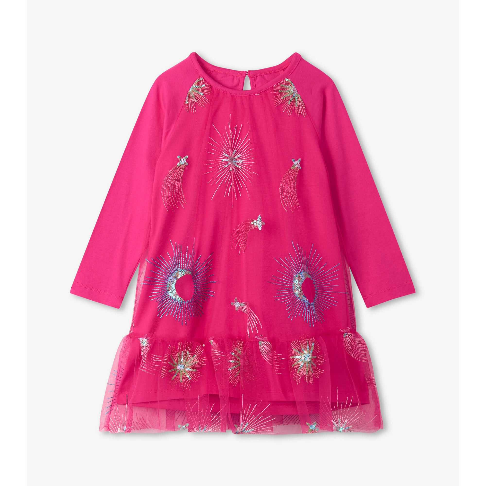 Hatley Starlight Galaxy Tulle Dress - Pink Yarrow