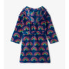 Hatley Rainbow Dreams Fleece Robe - Blue Quartz