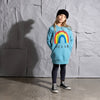 Minti Hello Bye Rainbow Furry Dress - Aqua