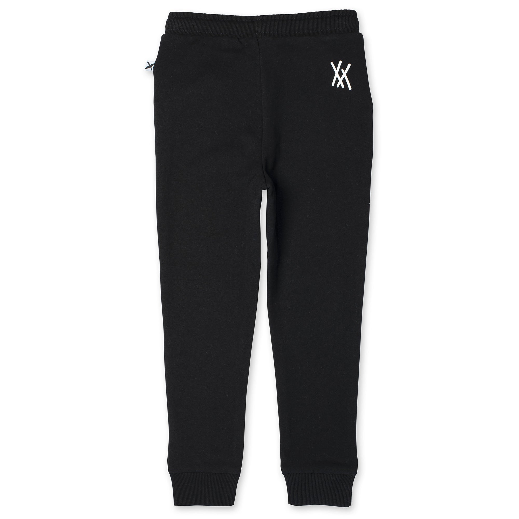 Minti Heart Patch Furry Trackies - Black