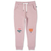 Minti Flower Patch Furry Trackies - Muted Pink