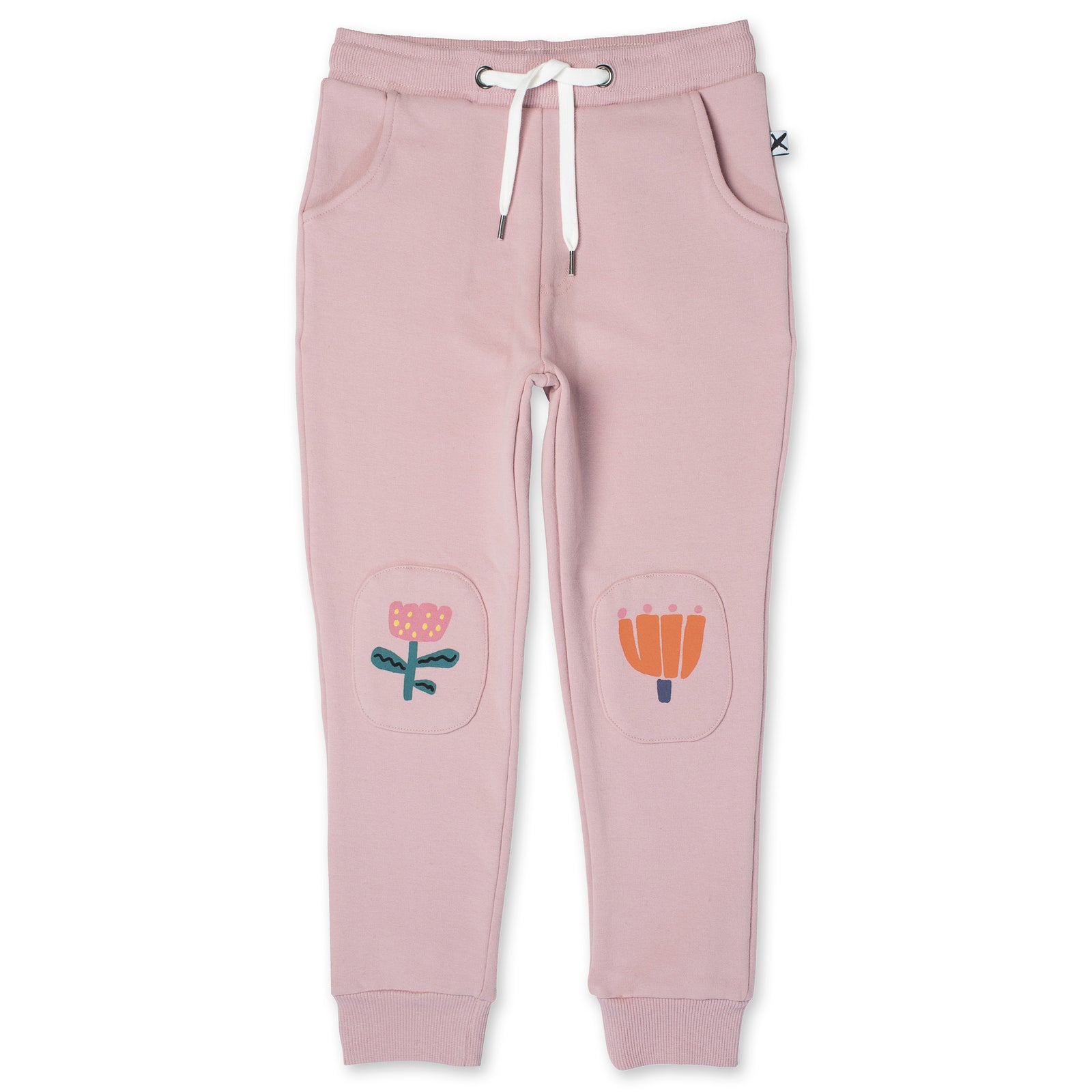 Minti Flower Patch Furry Trackies - Muted Pink