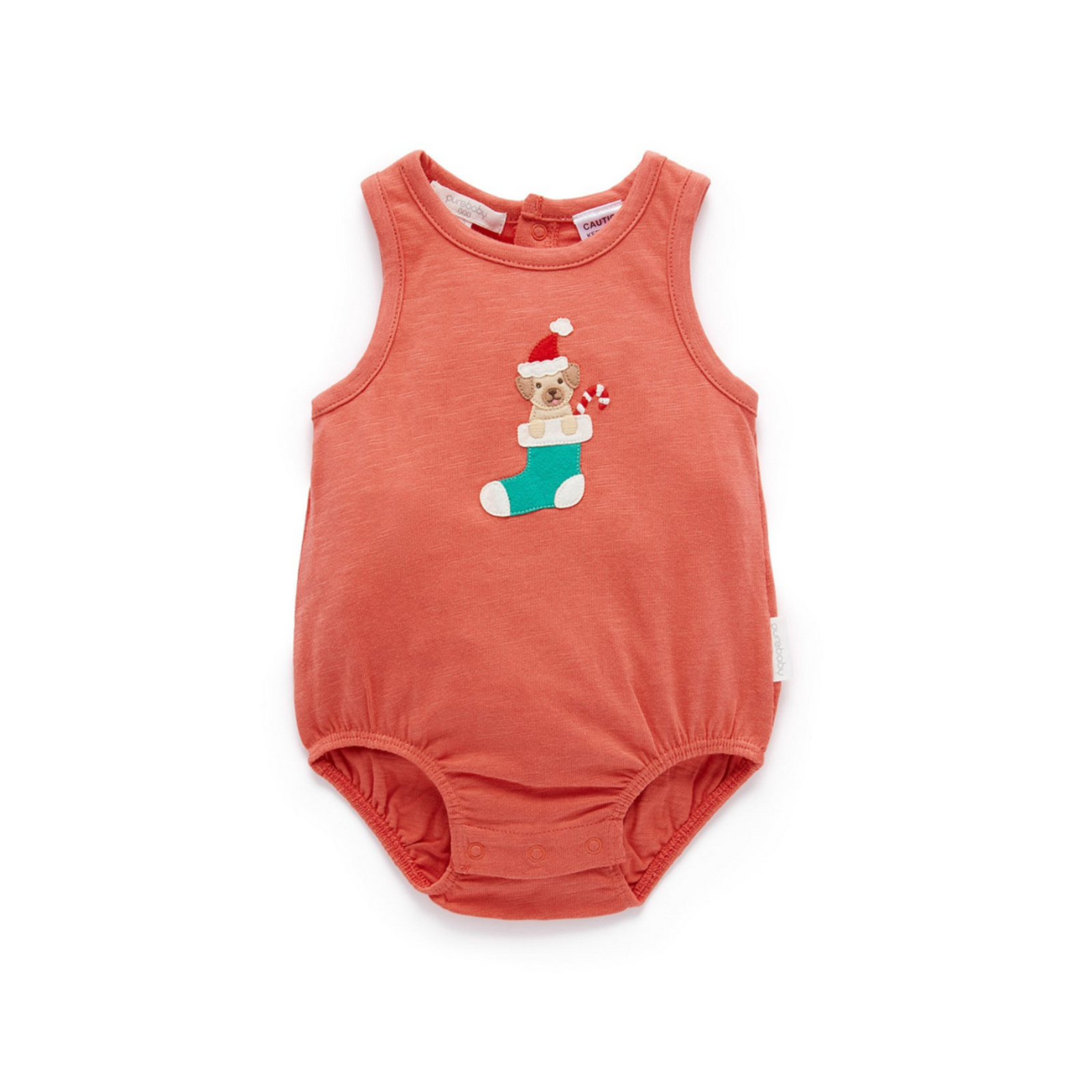 Purebaby Christmas Surprise Bodysuit  - Sunset