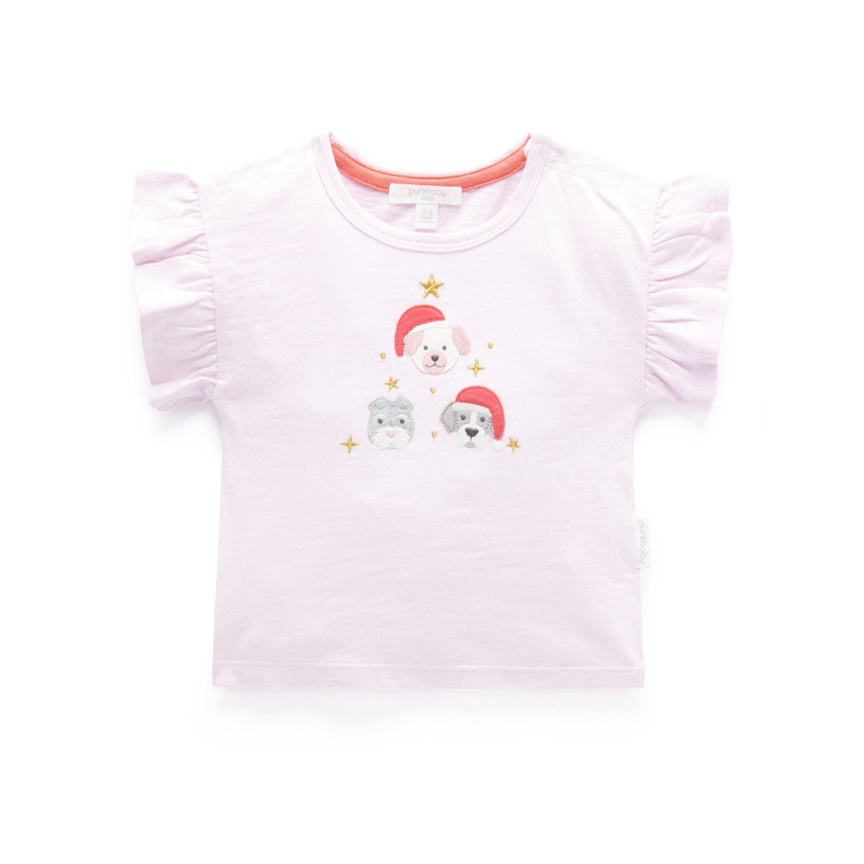 Purebaby Christmas Tree T Shirt - Mother of Pearl