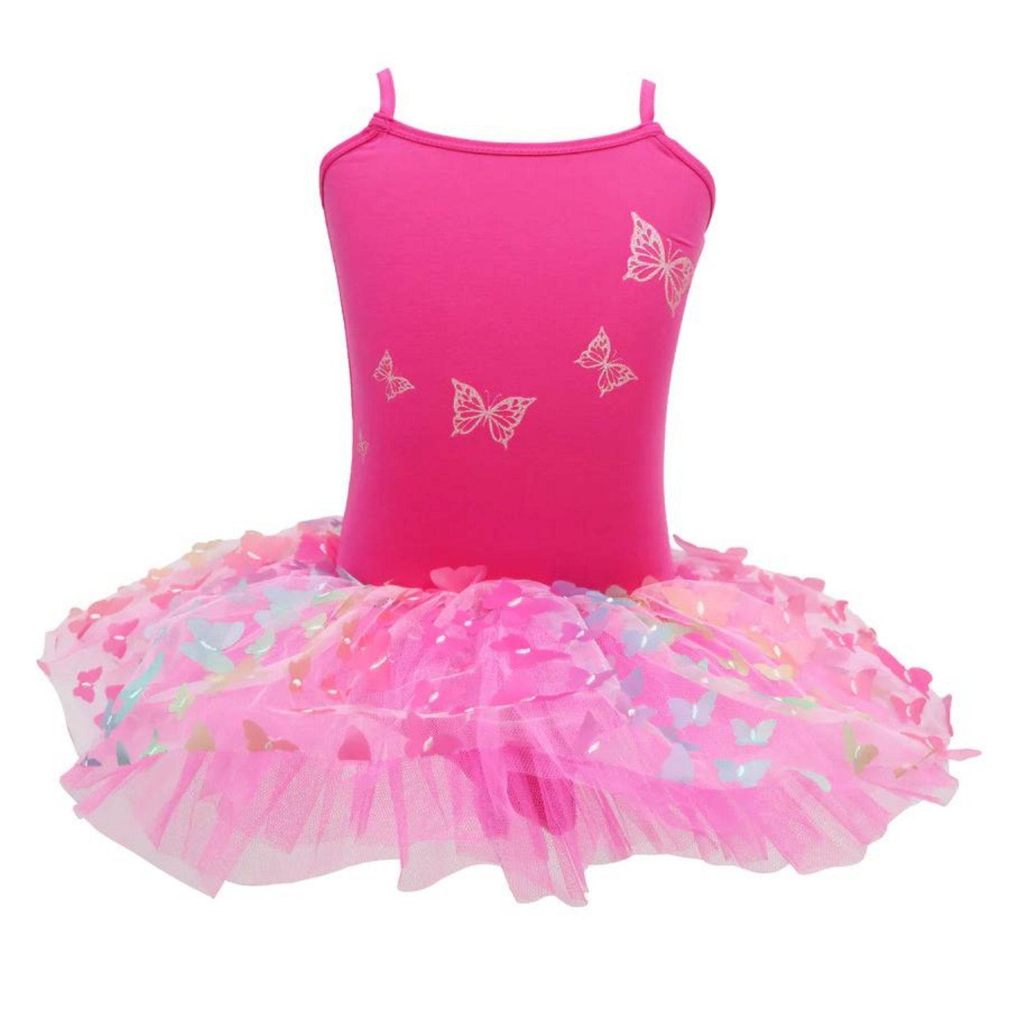 Pink Poppy Rainbow Butterfly Tutu Dress - Hot Pink