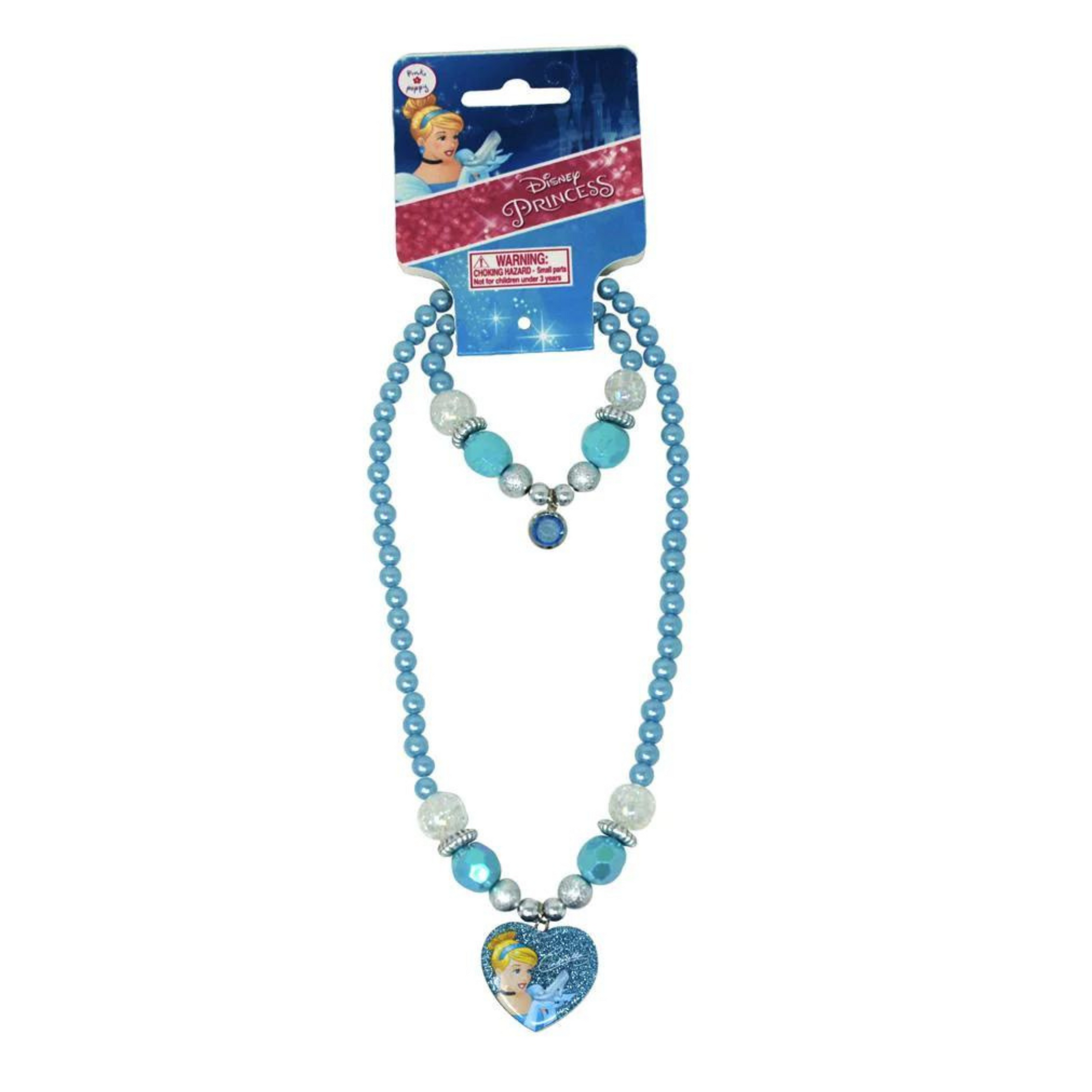 Disney Cinderella  Glitter Necklace and bracelet set