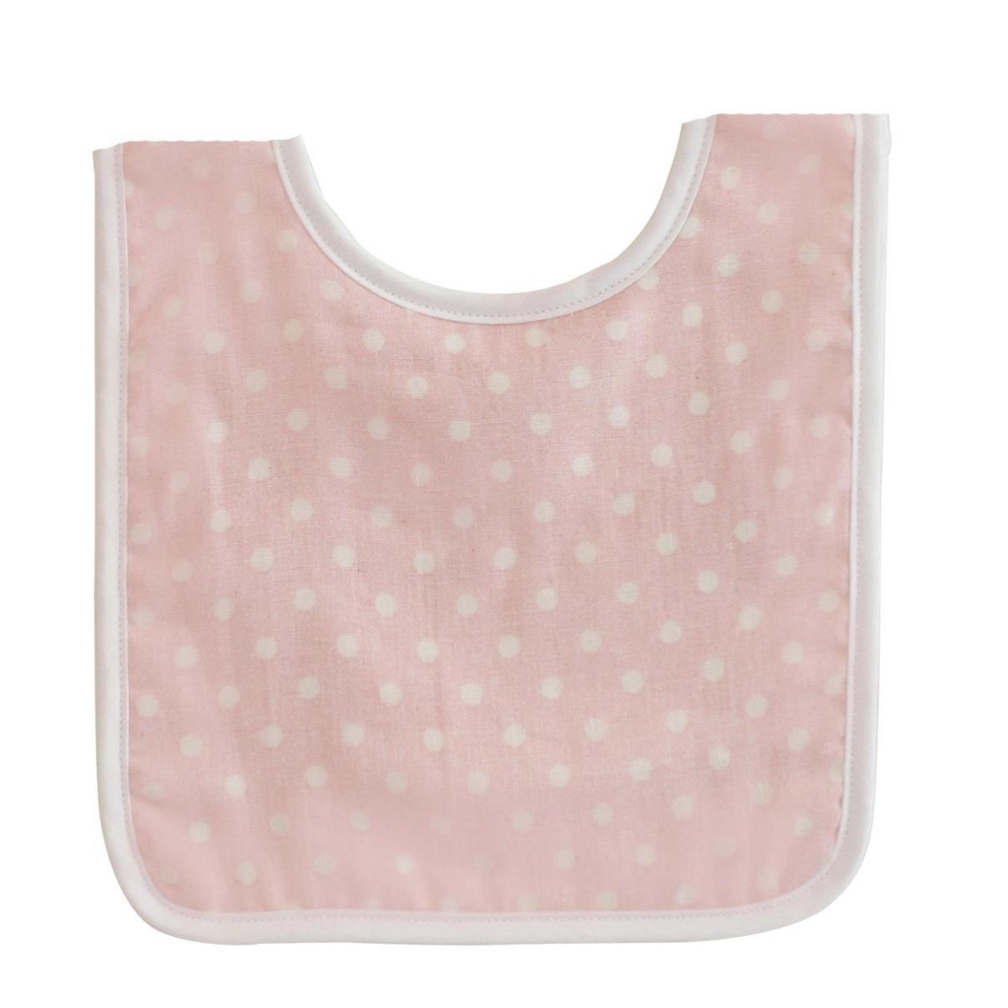 Alimrose Bib - Pale pink with White Spot