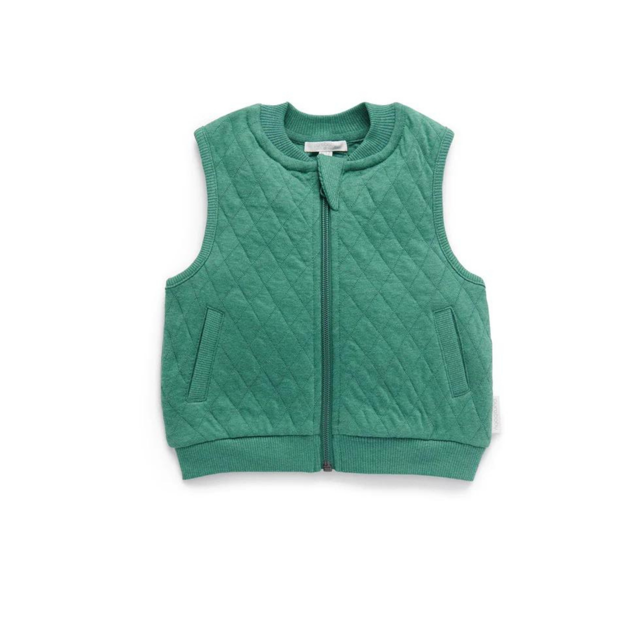 Purebaby Quilted Vest - Emerald Melange