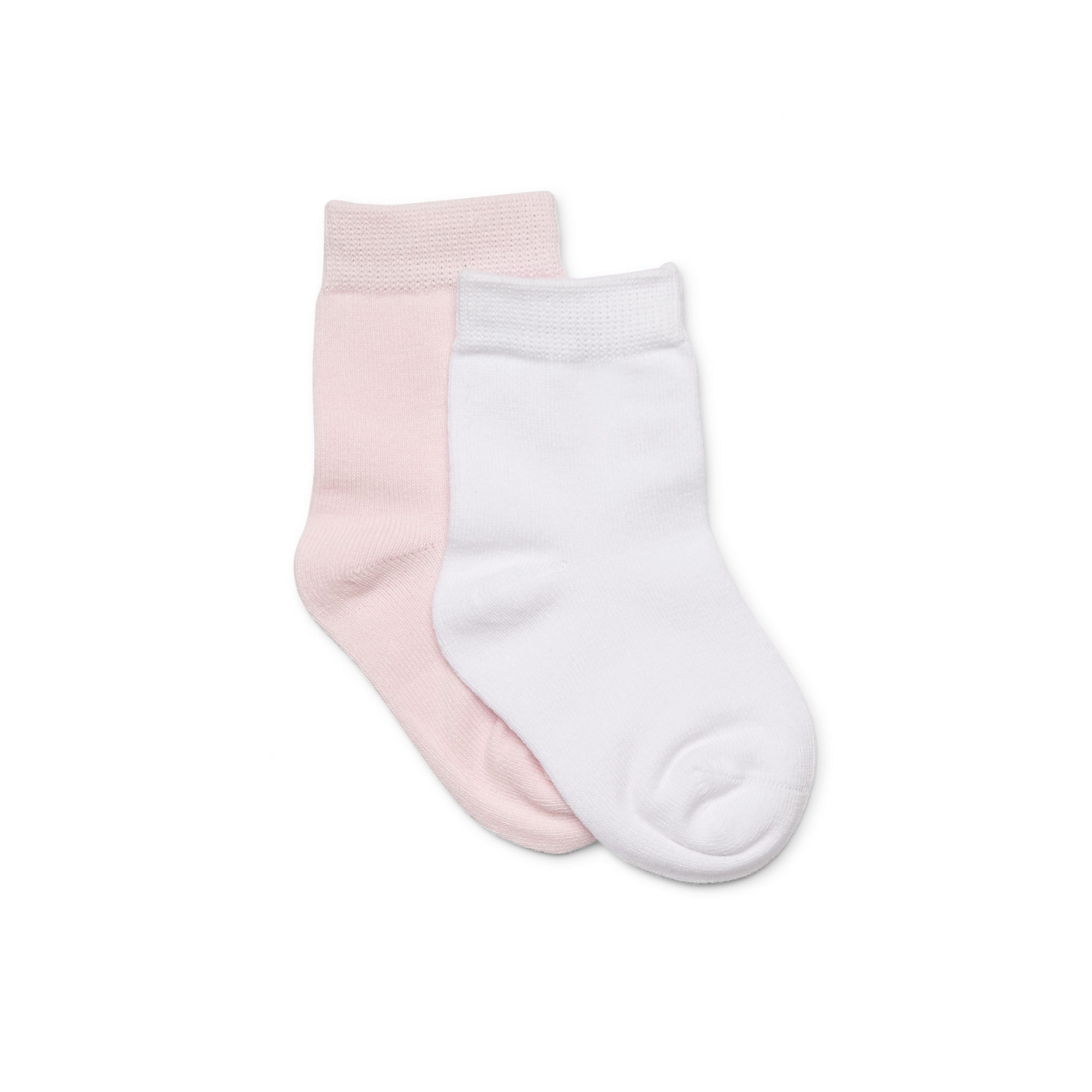 Marquise Girls 2 Pack Pink and White Socks