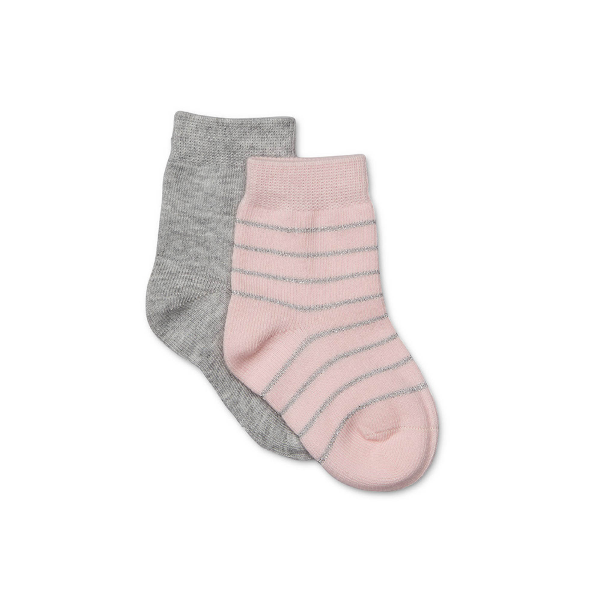 Marquise 2 Pack Silver and Pink Socks