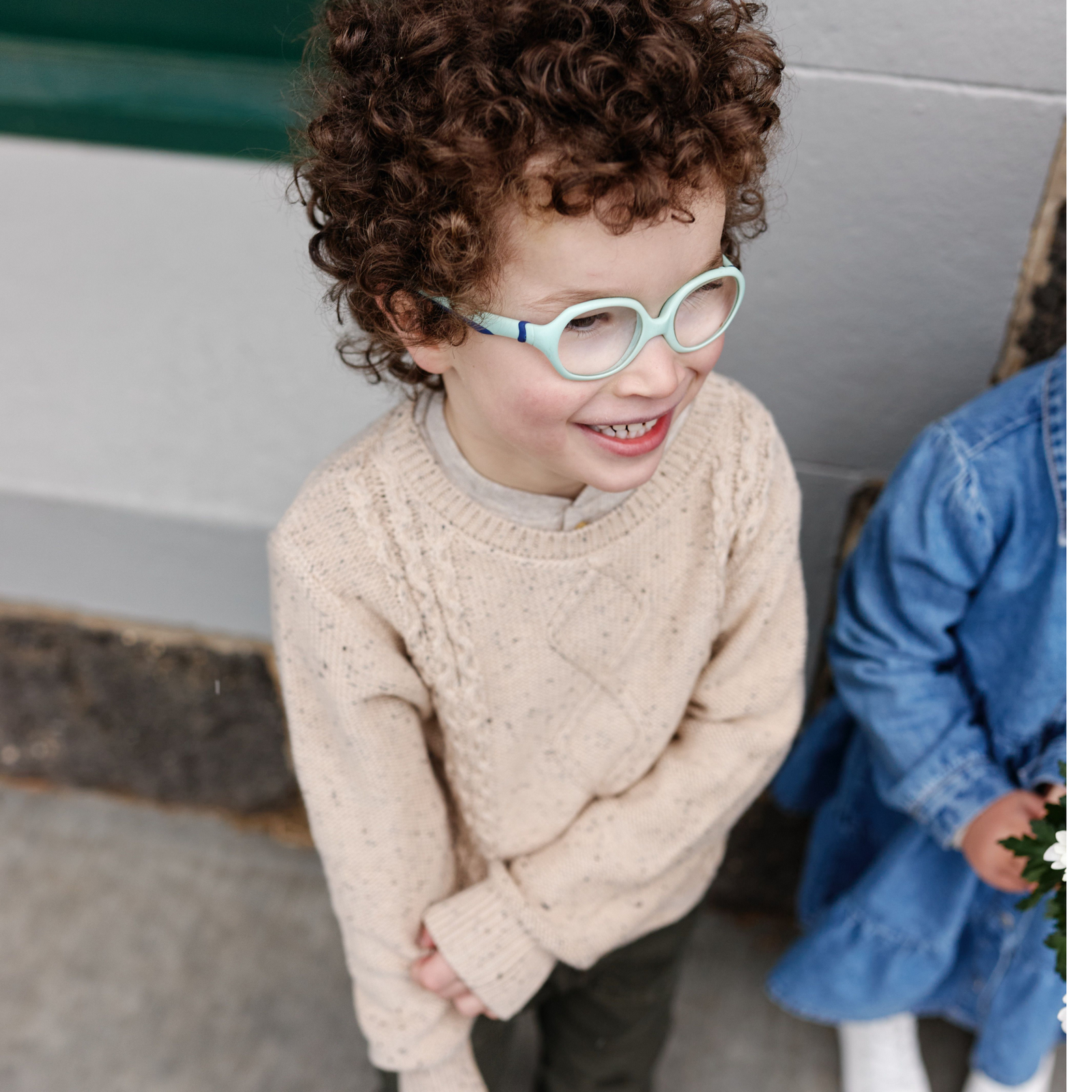 Milky Fleck Cable Knit Jumper - Natural Marle