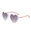 Frankie Ray Sunglasses - Heart in White and Pink