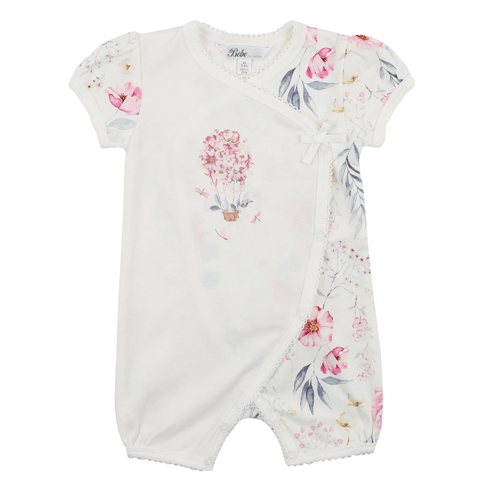 Bebe Lola Print Wrap Romper
