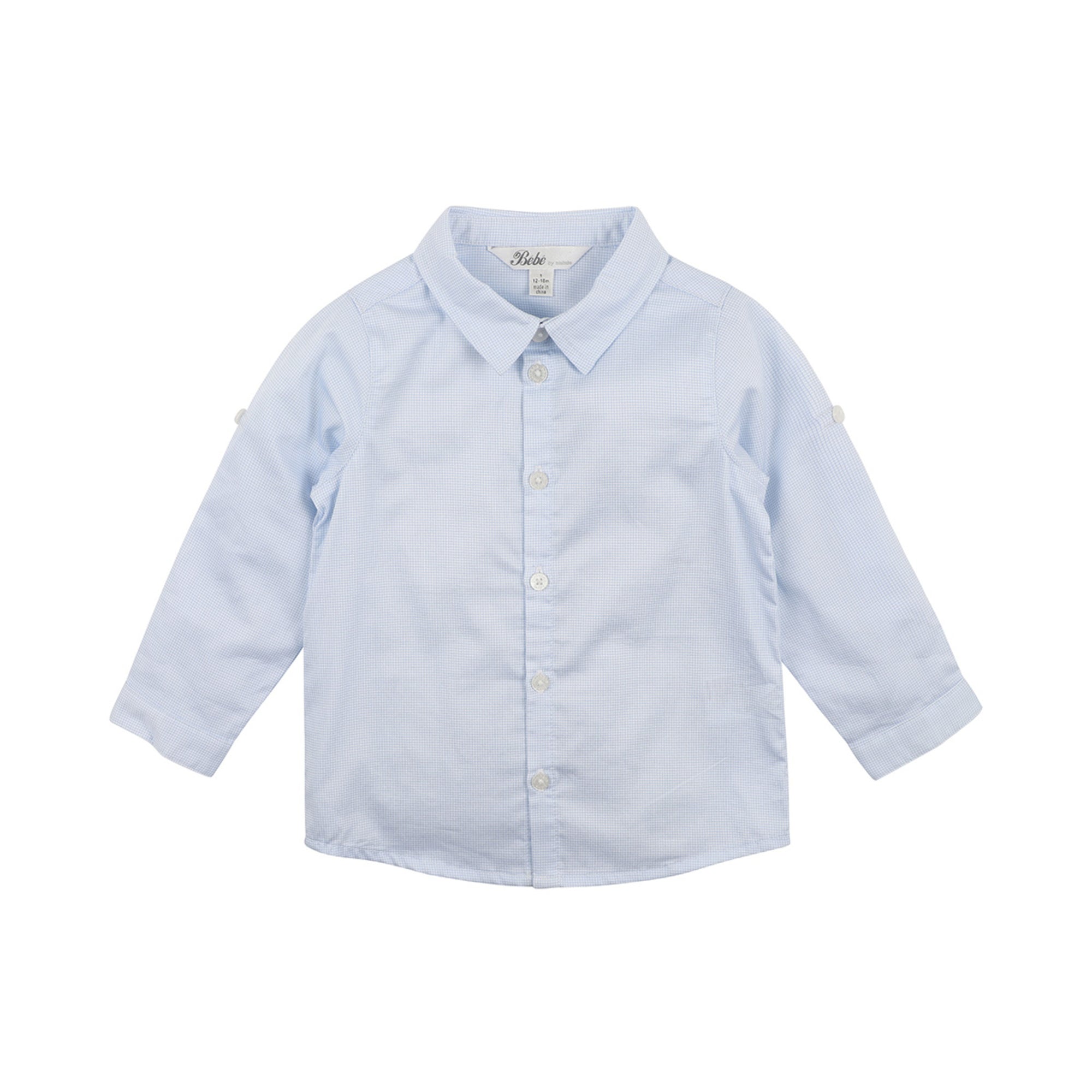 Bebe Edward Long Sleeve Shirt - Blue Check