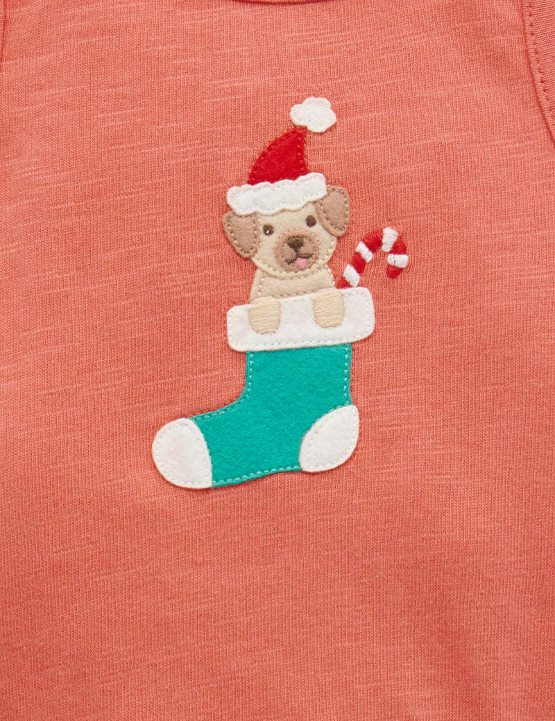 Purebaby Christmas Surprise Bodysuit  - Sunset