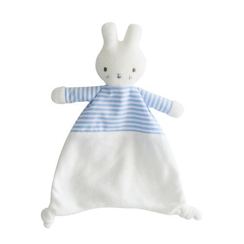 Alimrose Baby Bunny Comforter - Blue Striped - Soft toy - Alimrose