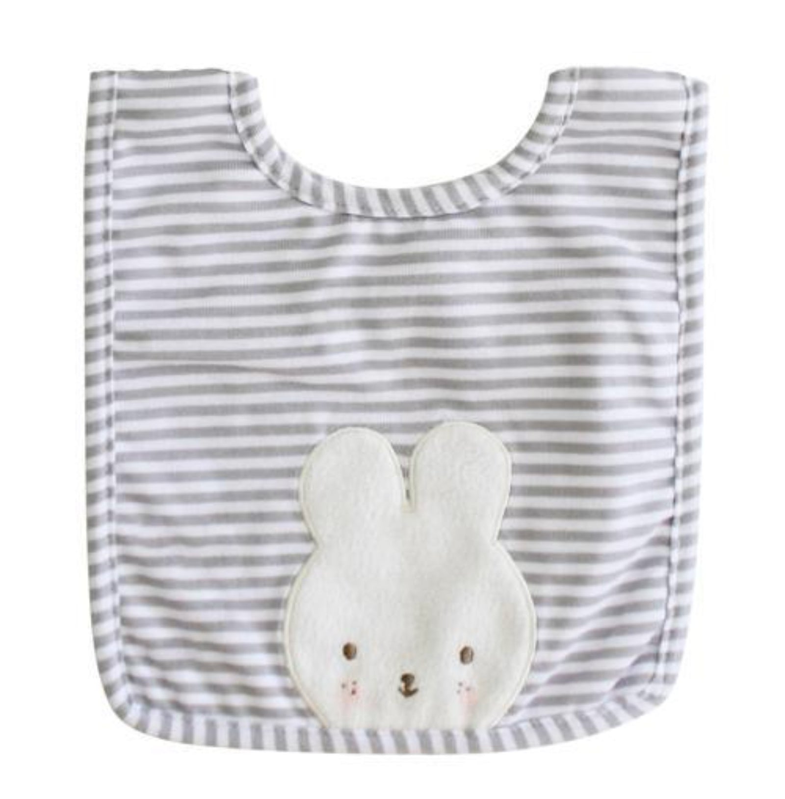 Alimrose Designs Bib - Bunny Appliqué Grey - Bib - Alimrose