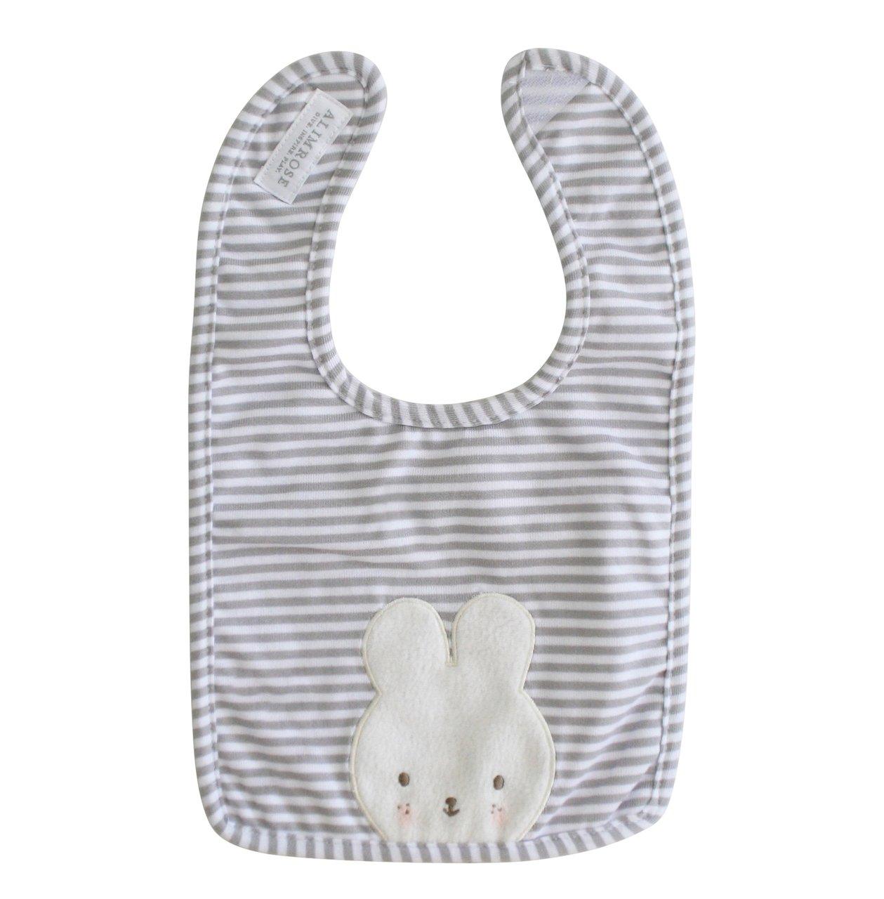 Alimrose Designs Bib - Bunny Appliqué Grey - Bib - Alimrose