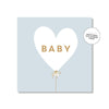 Baby Heart Balloon Gift Card - Blue - Card - Just smitten