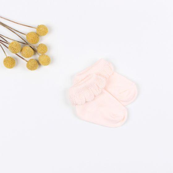 Bebe Drop Needle Socks - Pale Pink - socks and tights - Bebe