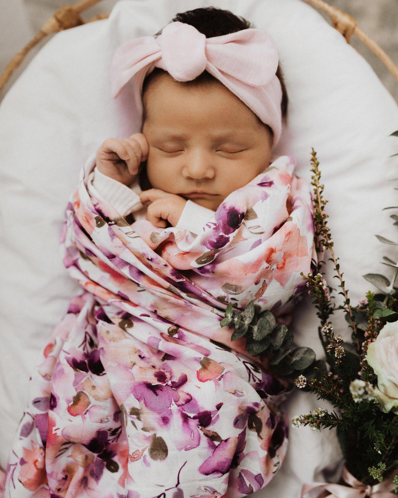 Blushing Beauty - Snuggle Hunny Organic Muslin Wrap - Baby Wrap - Snuggle Hunny Kids