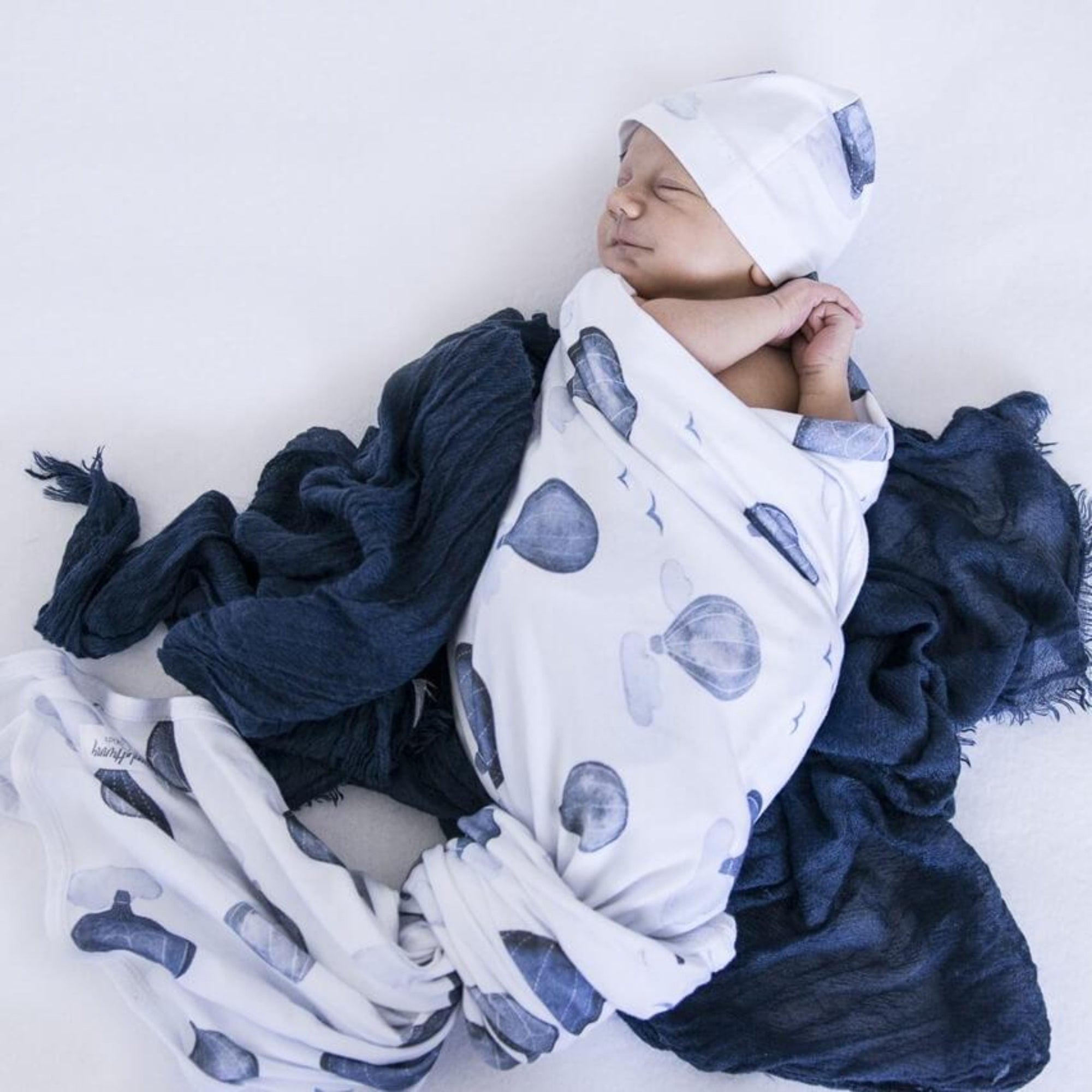 Cloud Chaser - Snuggle Hunny Baby Jersey Wrap & Beanie Set - Baby Swaddle - Snuggle Hunny Kids