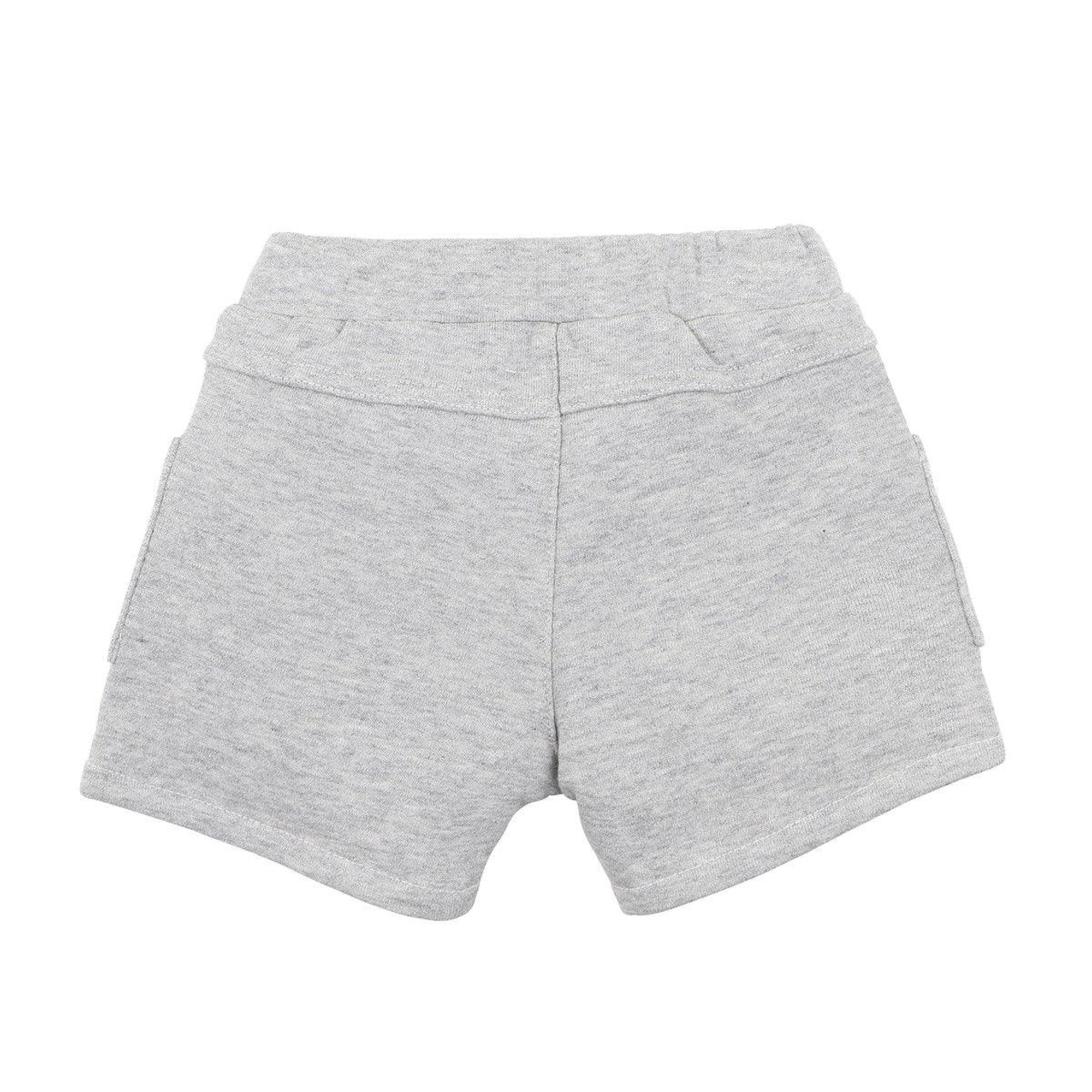 Cotton Terry Cargo Shorts - Grey - boys shorts - Bebe by Minihaha