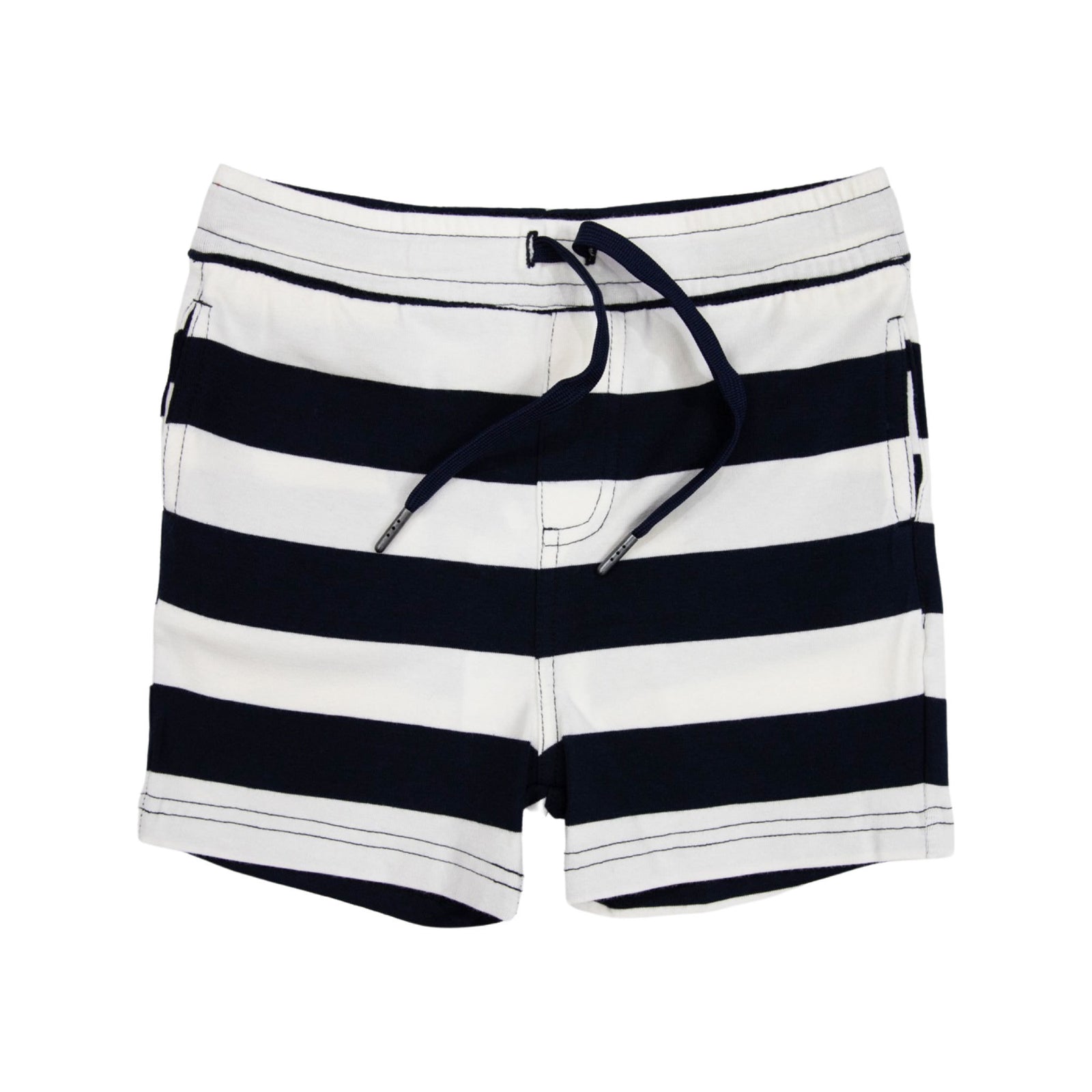 Korango Striped Cotton Short - Navy Stripe
