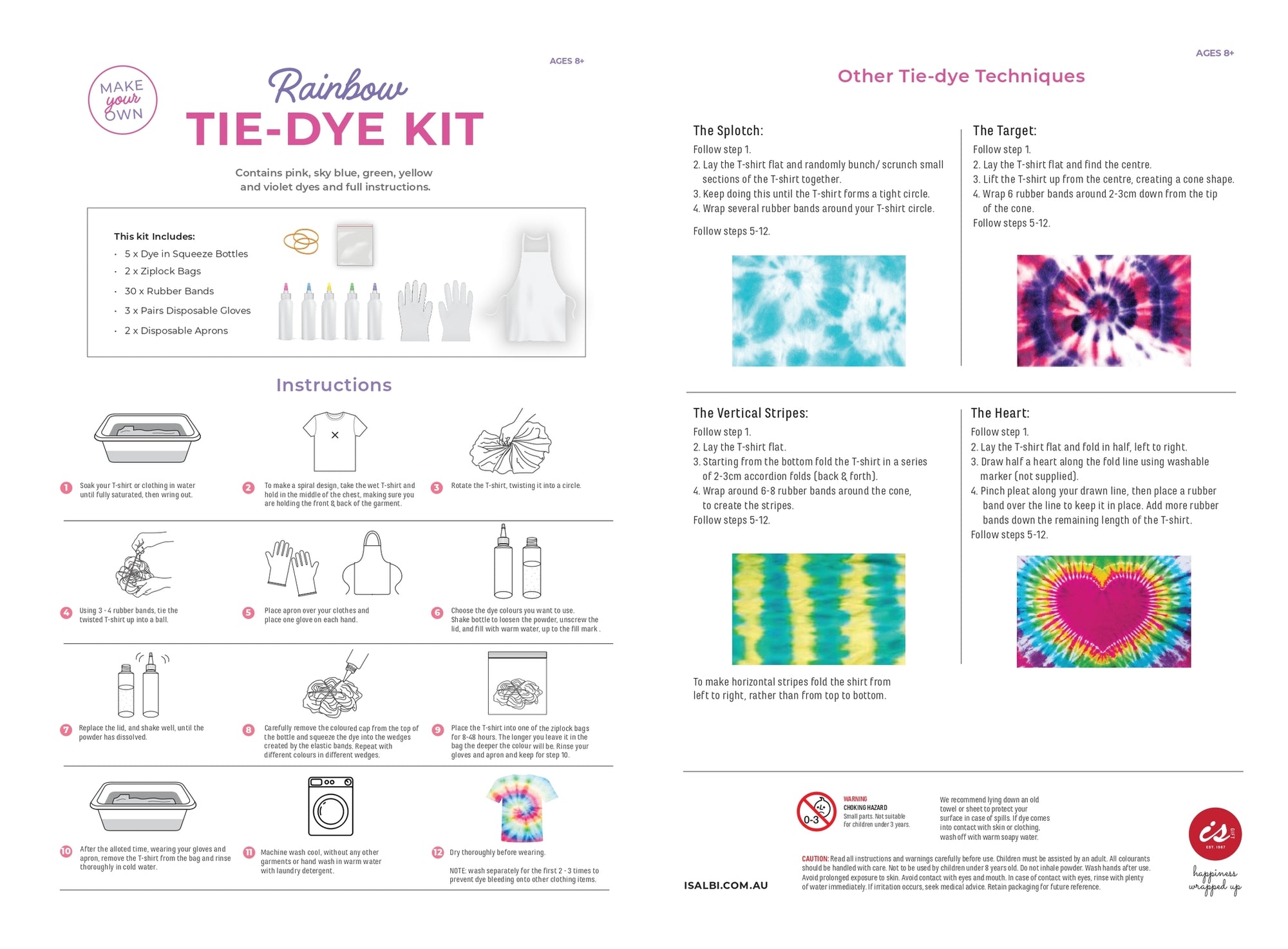Rainbow Tie­-Dye Kit	- Multi-Coloured