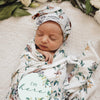 Eucalypt - Snuggle Hunny Baby Jersey Wrap &amp; Beanie Set - Baby Swaddle - Snuggle Hunny Kids