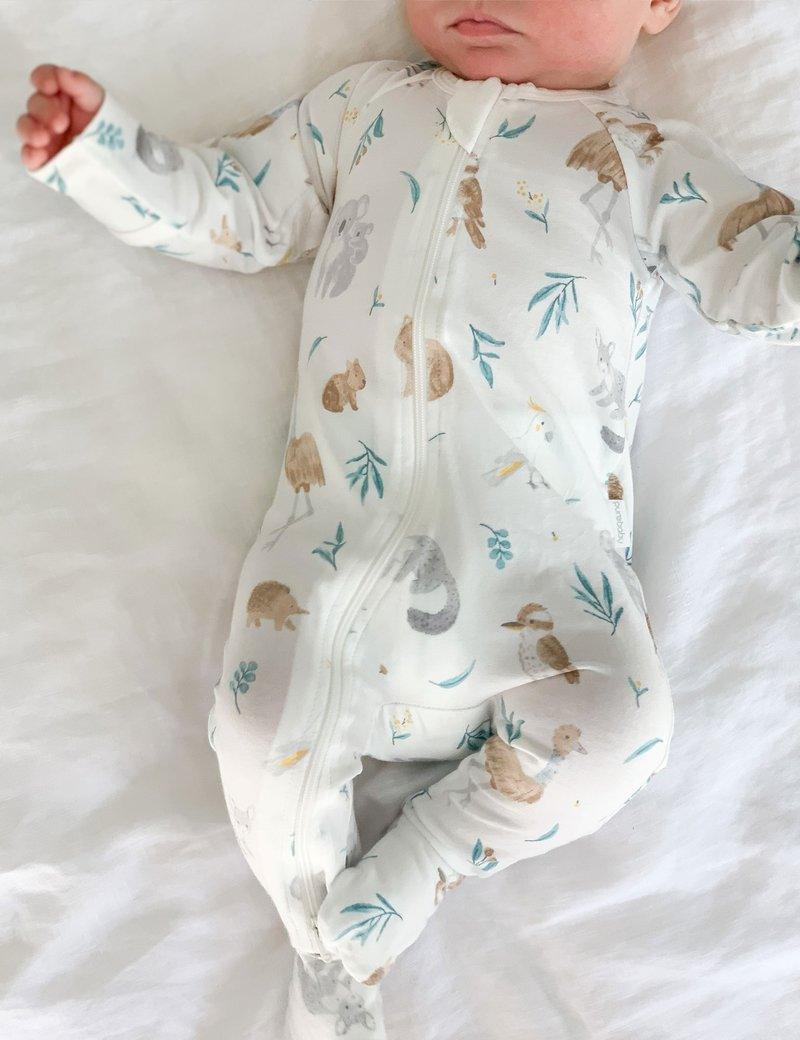Eucalyptus Friends Zip Growsuit - Baby & Toddler Clothing - Purebaby