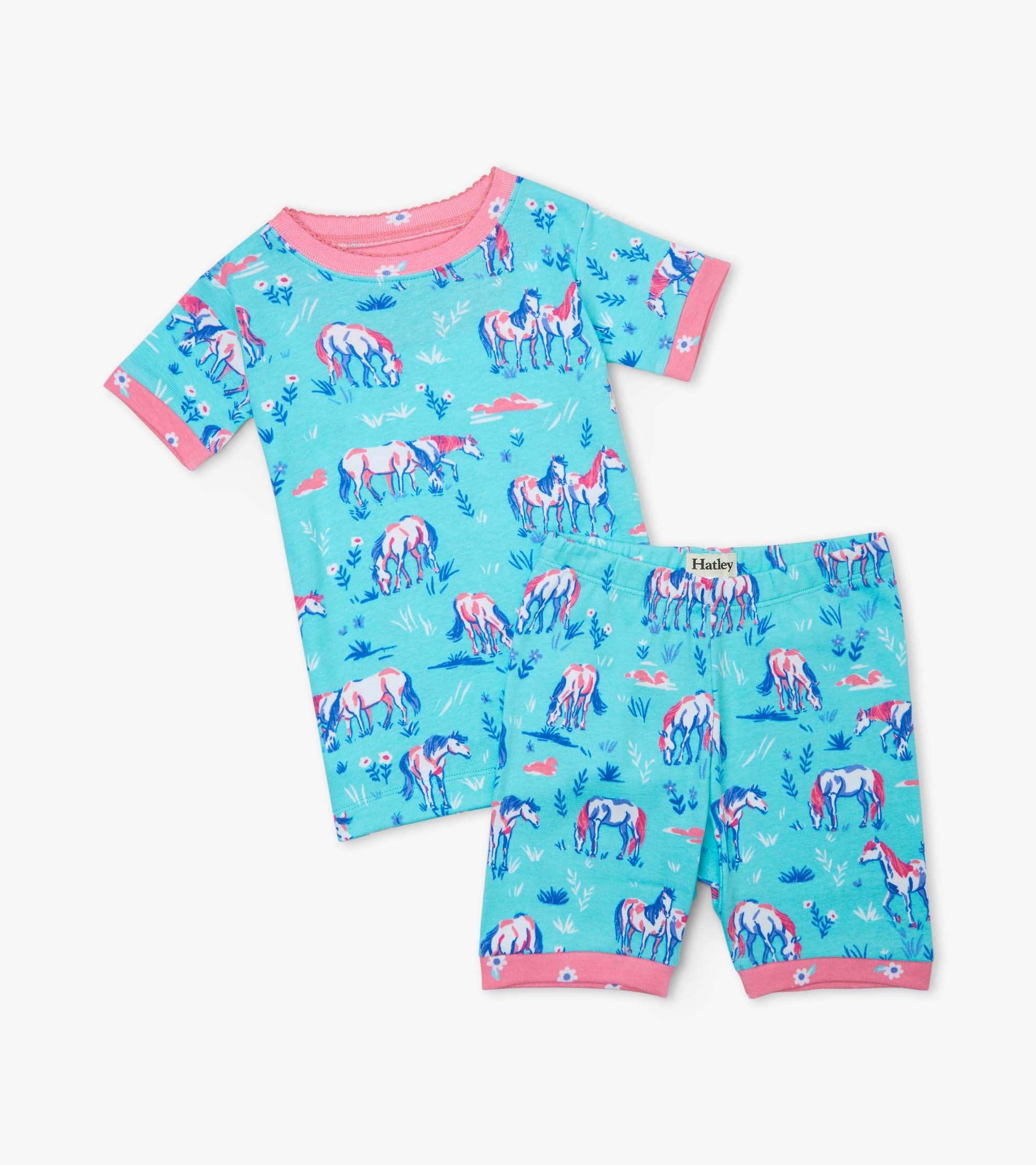 Hatley Girls Organic Pyjama set - Painted Pastures - Girls sleepwear - Hatley