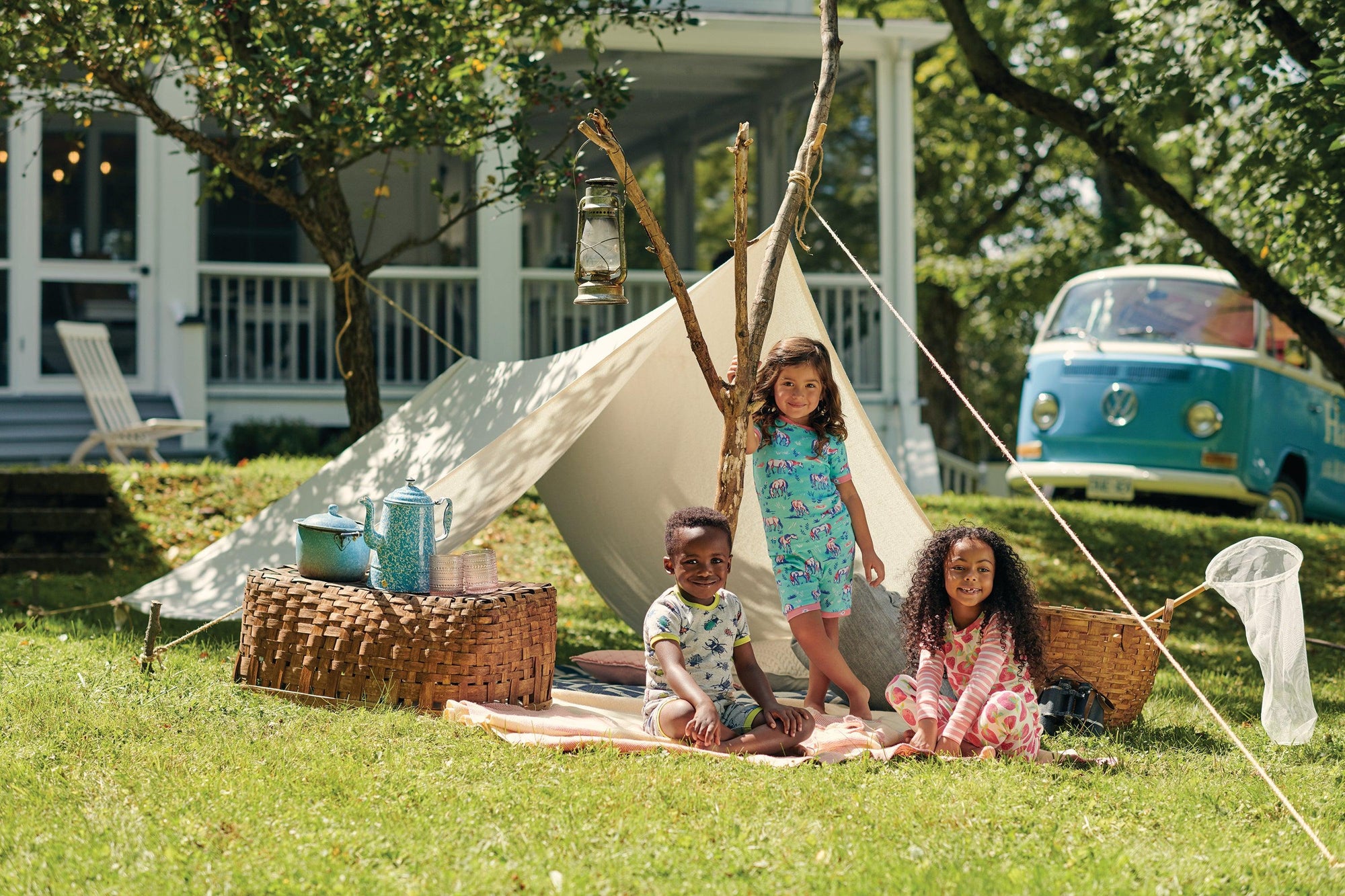 Hatley Girls Organic Pyjama set - Painted Pastures - Girls sleepwear - Hatley