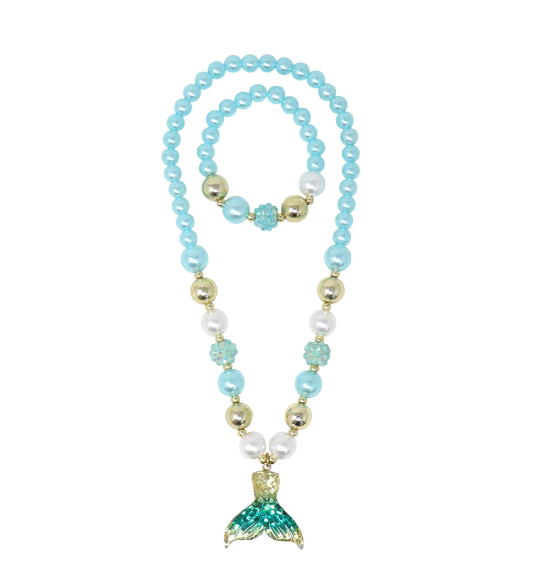 Mermaid tail Necklace & Bracelet Set