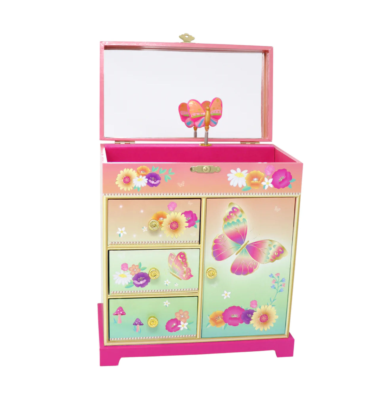 Rainbow Butterfly Large Music Box