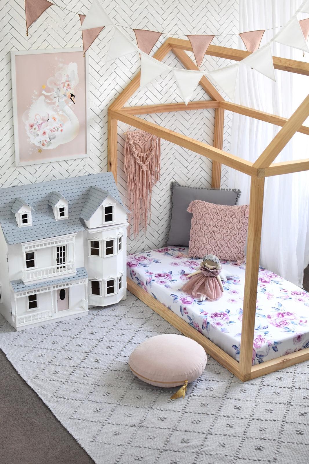 Lilac Skies - Snuggle Hunny Fitted Cot Sheet - Bedding and Change Pad Covers - Snuggle Hunny Kids