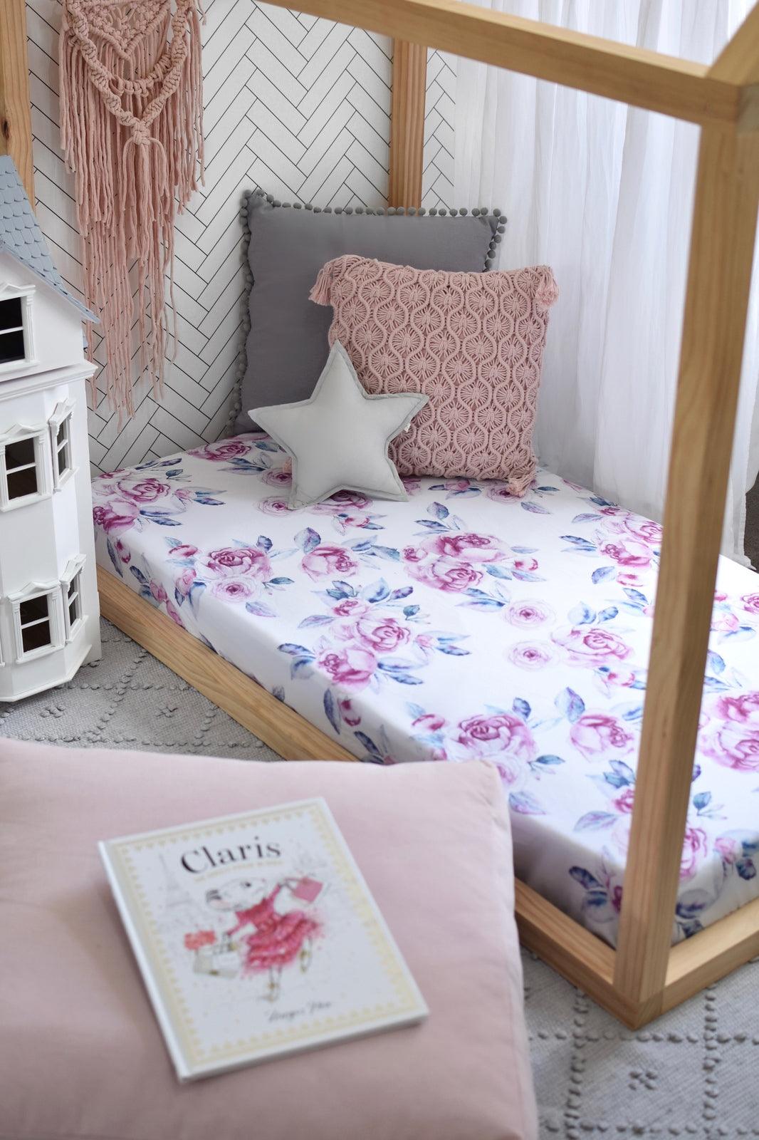 Lilac Skies - Snuggle Hunny Fitted Cot Sheet - Bedding and Change Pad Covers - Snuggle Hunny Kids