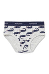 Marquise Boys Crocodiles 2 Pack Underwear - Blue/Grey Marle - Boys underwear - Marquise