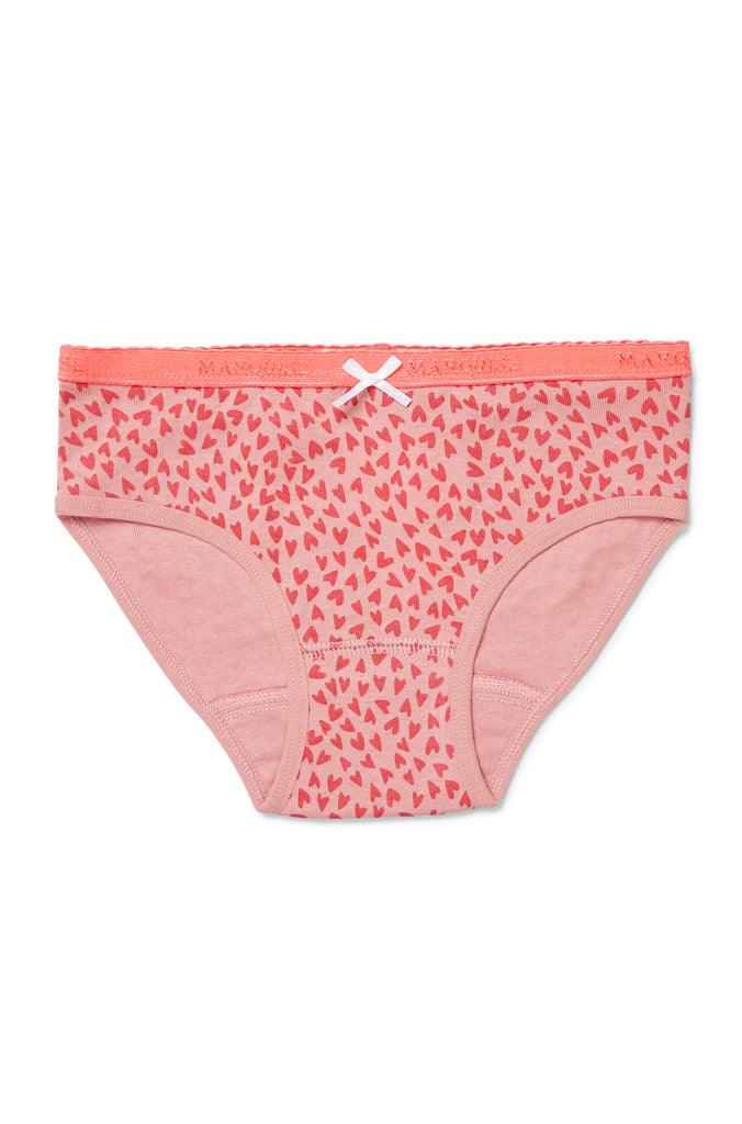 Marquise Fairy Girls 2 Pack Underwear - Pink/White
